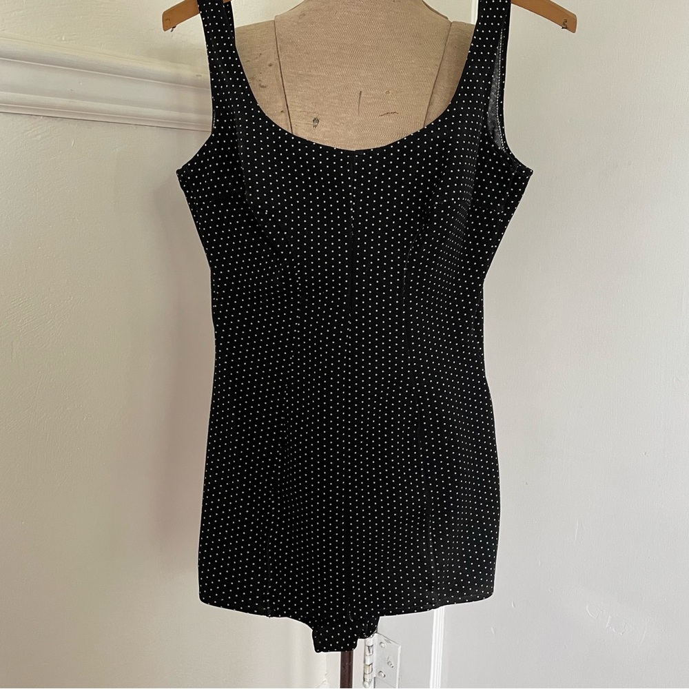 Black and White Polka Dot Vintage Swimsuit